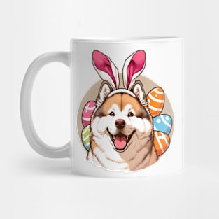 Kishu Ken Wears Bunny Ears for Easter Fun Mug